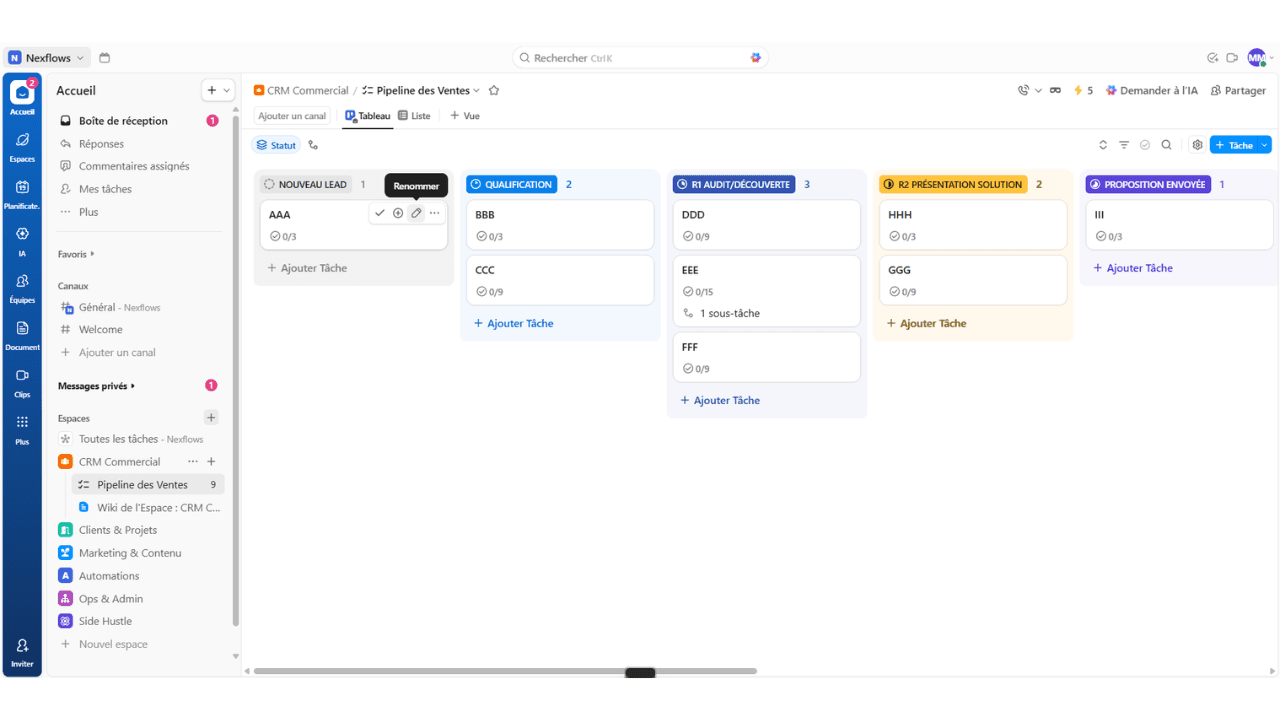 Pipeline de prospection